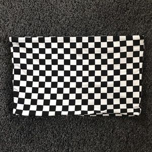 TOPSHOP | Checkered tube top